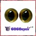 1 Pair Burnt Gold Hand Painted Safety Eyes Plastic eyes